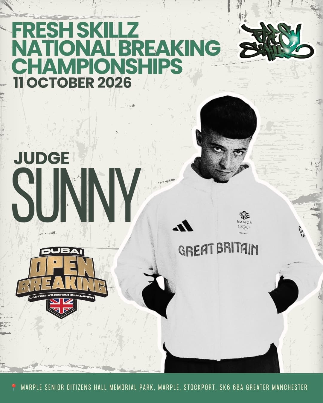 Sunni — judge at Fresh Skillz National Breaking Championships 2026